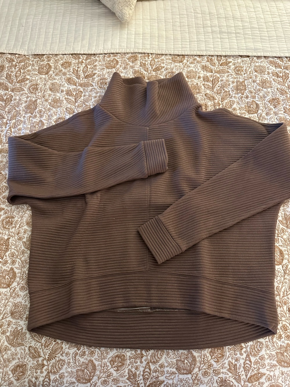 Men's Ribbed Crewneck Sweater - Brown